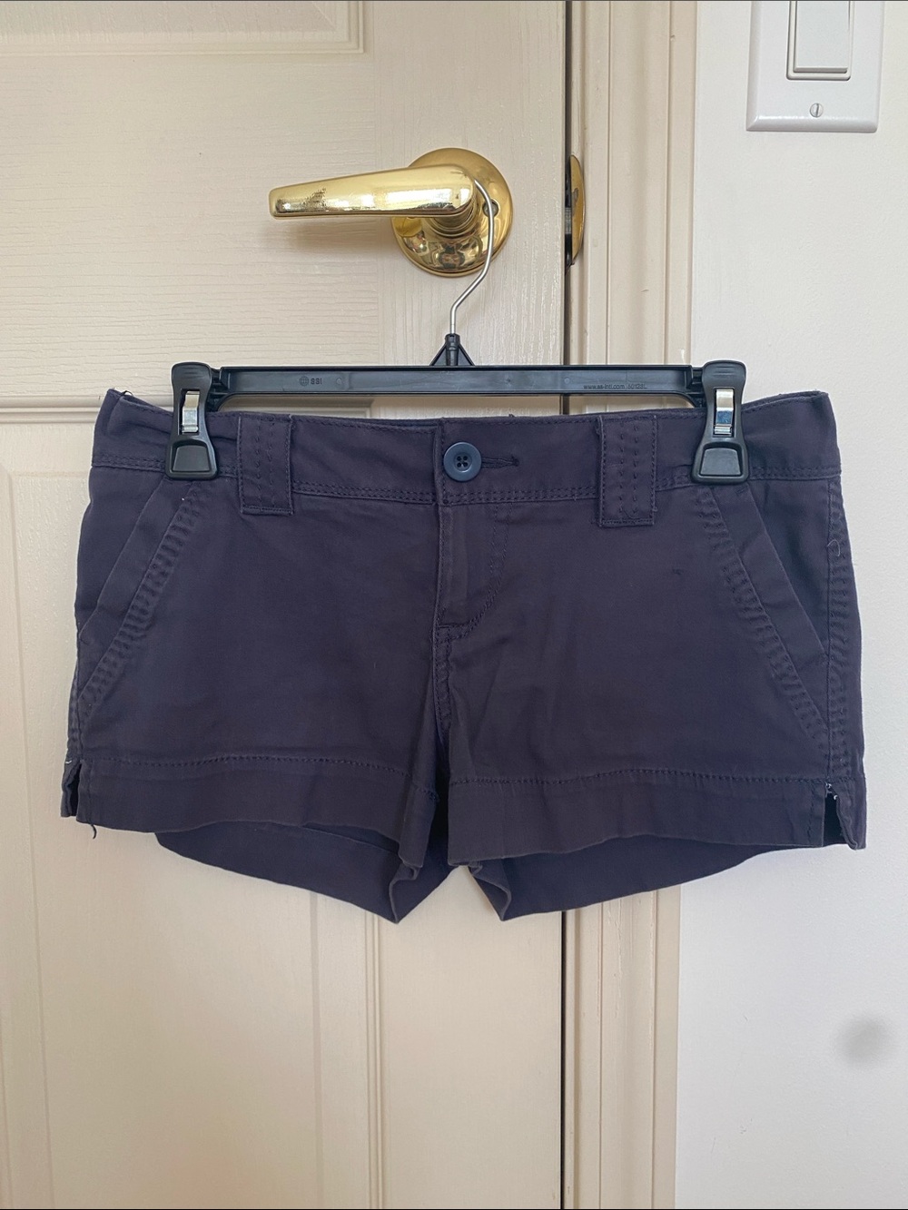 Women's Navy Casual Cotton Shorts
